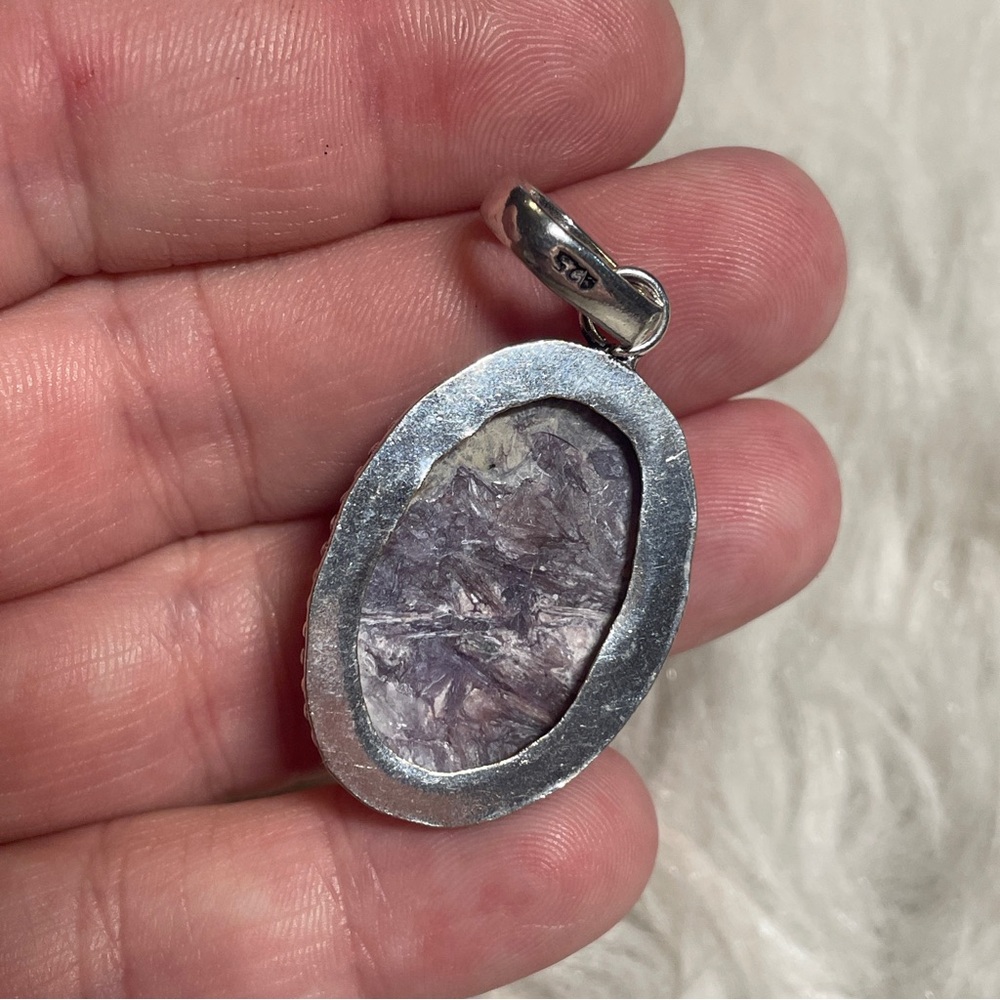 Charoite crystal pendant - Picture 2 of 7
